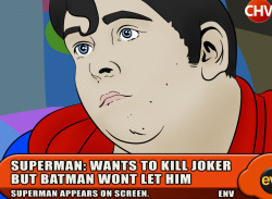 dedocracia:  Superman: Quiere matar al guasón pero Batman no