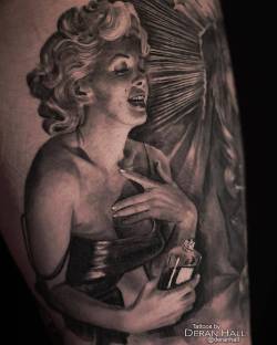 tattoosnob:  Healed Marilyn Monroe tattoo by @deranhall at @timelinegallery