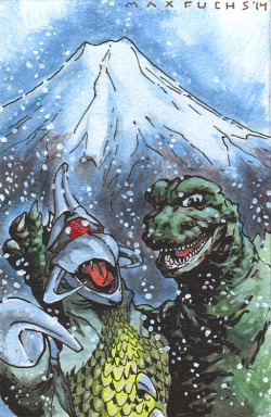 maxfuchs:Celebrate the holidays with Godzilla and all his pals!