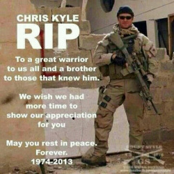 RIP #chriskyle , see you in Valhalla brother #chriskyleday #veteran