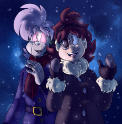 Snowflakes and Starlight  This was just supposed to be a sketch