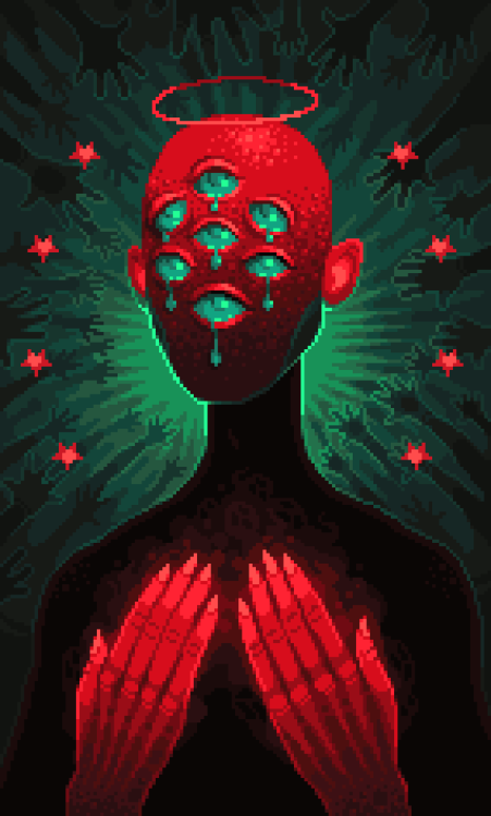 tofupixel:some of my horror art  wallpapers // prints // shirts