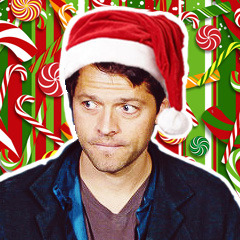 bootyfuldean:  Jensen, Misha, and Cockles Christmas icons :)