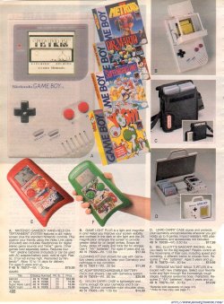 suicideblonde:  Gameboy in the 1992 JC Penny catalogue