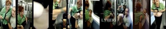 fly-height:  Granny Gone Wild on the City Subway!