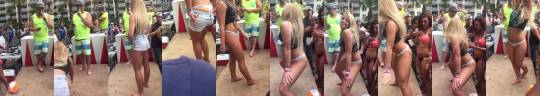 raw-clips:  College Babe Twerks at Spring Break