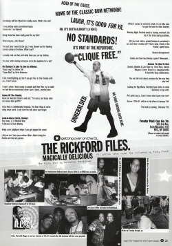  Another installment of Ricky Powell’s Rickford Files. Click