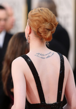 suicideblonde:  Evan Rachel Wood’s tattoo is an Edgar Allan