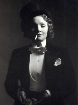 ceramicsamurai:  swiczeniuk:  kaiserbund:  oldhollywood:  “I am, at heart, a gentleman.” —Marlene Dietrich (photo by E.R. Richee)    