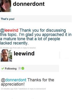 Lee Wind is an awesome gay blogger that discusses YA LGBTQ fiction, LGBTQ people in the spotlight, and the fabulous life of being a writer.  He&rsquo;s a pretty big Adam Stan, and was able to put up an intelligent debate question on his blog.  I basically