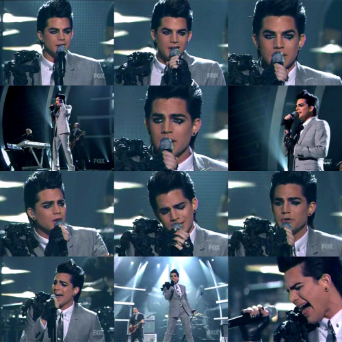 neednotwant:   Adam Lambert on SYTYCD. (click through for a bigger one <3) Looved the eyeliner and hair. So pretty Jeez.   BOW DOWN, BITCHES.