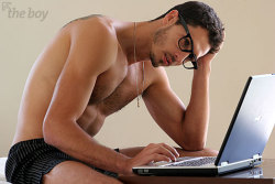 fuckyeahgay:  gay-mania:  blatino:  Fernando Sippel, laptop and
