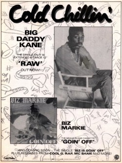 note the typo at the bottom.  Big Daddy Kane feat. Kool G Rap