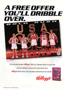 NBAds: 1992 Dream Team for Raisin Bran (via fatshawnkemp)   “She