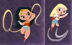 thedailywhat:   Dan Schoening: Wonder Woman / Supergirl. Drawn