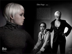 autostraddle:   karmendcastro:   These are all Ellen Page. I can’t believe how incredible she looks with platinum hair.     Ahhh one of my many Hollywood crushessss.