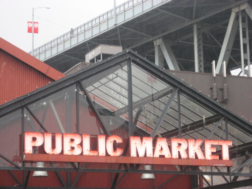 Let’s walk around the market today….then go play out in the rain!