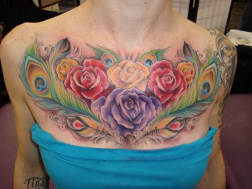 fuckyeahtattoos:   via   I occasionally wish I had the guts to get a chest piece.  Fuck what everyone else says.