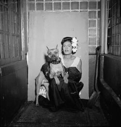 fuckyeahdogs:   ghostofashark:   1947 [02] Billie Holiday with
