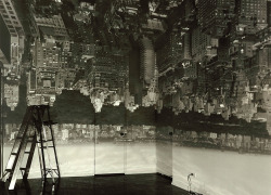 Camera Obscura Image of Manhattan View Looking West in Empty