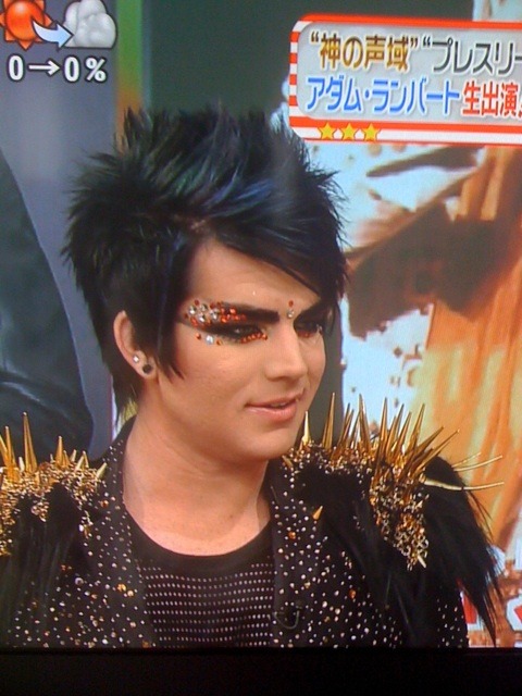 fuckyeahkradison:   Adam in Japan <3   Oh my fucking God I LOVE IT. The jacket, the eye makeup, the hair.  So Japan-appropriate.