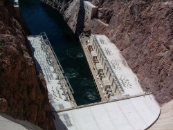 Hoover Dam continued again and Lake Mead. The white on the rocks