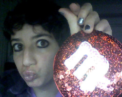 Why, yes, this is a sequined M&M change purse. Y'all are