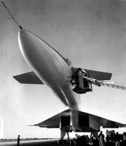 XB-70A Valkyrie AV-1 on the ramp at Edwards AFB, 1965