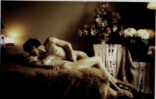 This reminds me of so many nights….you laying me down kissing me, touching me right before you crawl on top of me!! xo