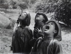Children Singing in The Rain photo by Barbara Morgan, 1950