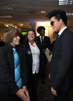 autostraddle:  Adam Lambert with Constance McMillen & Ceara