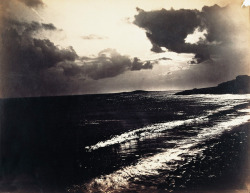 Large Wave, Mediterranean Sea  Albumen print from two glass