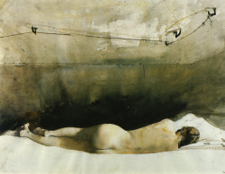 paperimages:  thomerama:  missbirdsong:  Andrew Wyeth - Baracoon,