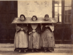 Chinese Women in a Cangue unidentified photographer, c. 1880via: