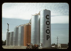 Grain elevators, Caldwell, Idaho photo by Russell Lee, 1941via: