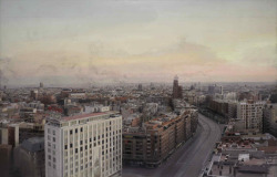 Madrid desde las Torres de Blancas paint by Antonio López, 1976-1982