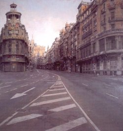 Gran Vía paint by Antonio López, 1974-1981