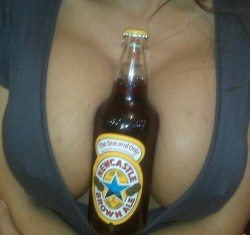 Boobs and beer. One of the greatest conbinations in history.