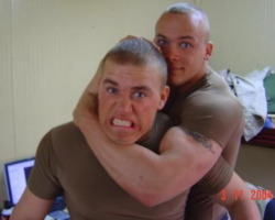 muscleloverozshotmenilove:  piledriveu:  2 army dudes having