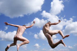 thelonelyqueer:  “freedom”…jumping around naked  nice