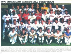 1977 AL ALL-STAR TEAM (click to enlarge) Yankee Fans peep Joe