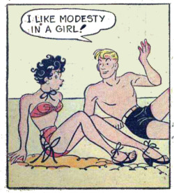 comicallyvintage:  I Like Modesty In A Girl! 