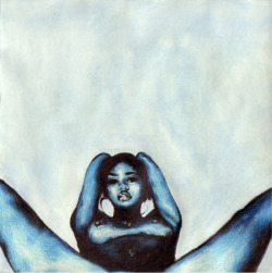 stellablu:  artsysharlie:  Cassie by Dawn Okoro This drawing is inspired by a set of nude cell phone photos leaked of  the singer Cassie last year.  It’s part of her “Selfsploitation” project.  