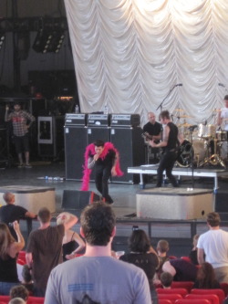 Oh, look, it’s just Davey Havok with a pink boa.  nbd.