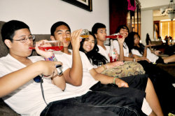 kick-back-movie-night @andrea’s house after 1st performance