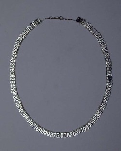 fyeahstrangefinds:  Pi Necklace Awesome geeky necklace. The Pi