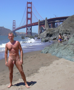 Naked at Baker Beach.