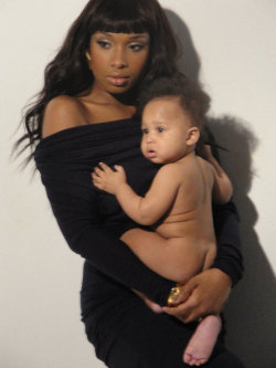 celebutots:  Jennifer Hudson & David Jr Pose For Fashion