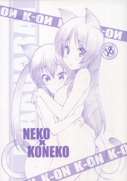 NEKO x KONEKO by Maruarai K-On! yuri doujin contains group, catgirl,