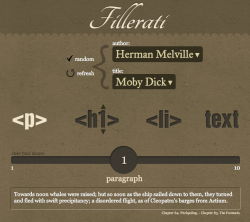 A neat alternative for the Lorem ipsum filler text. decodering: